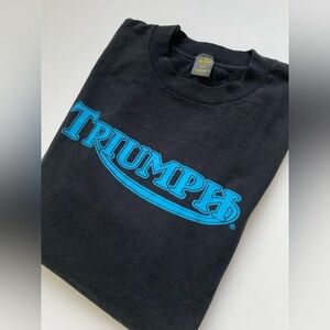 Vintage 80s Triumph Motorcycles Single Stitch Logo Tee, Size XL